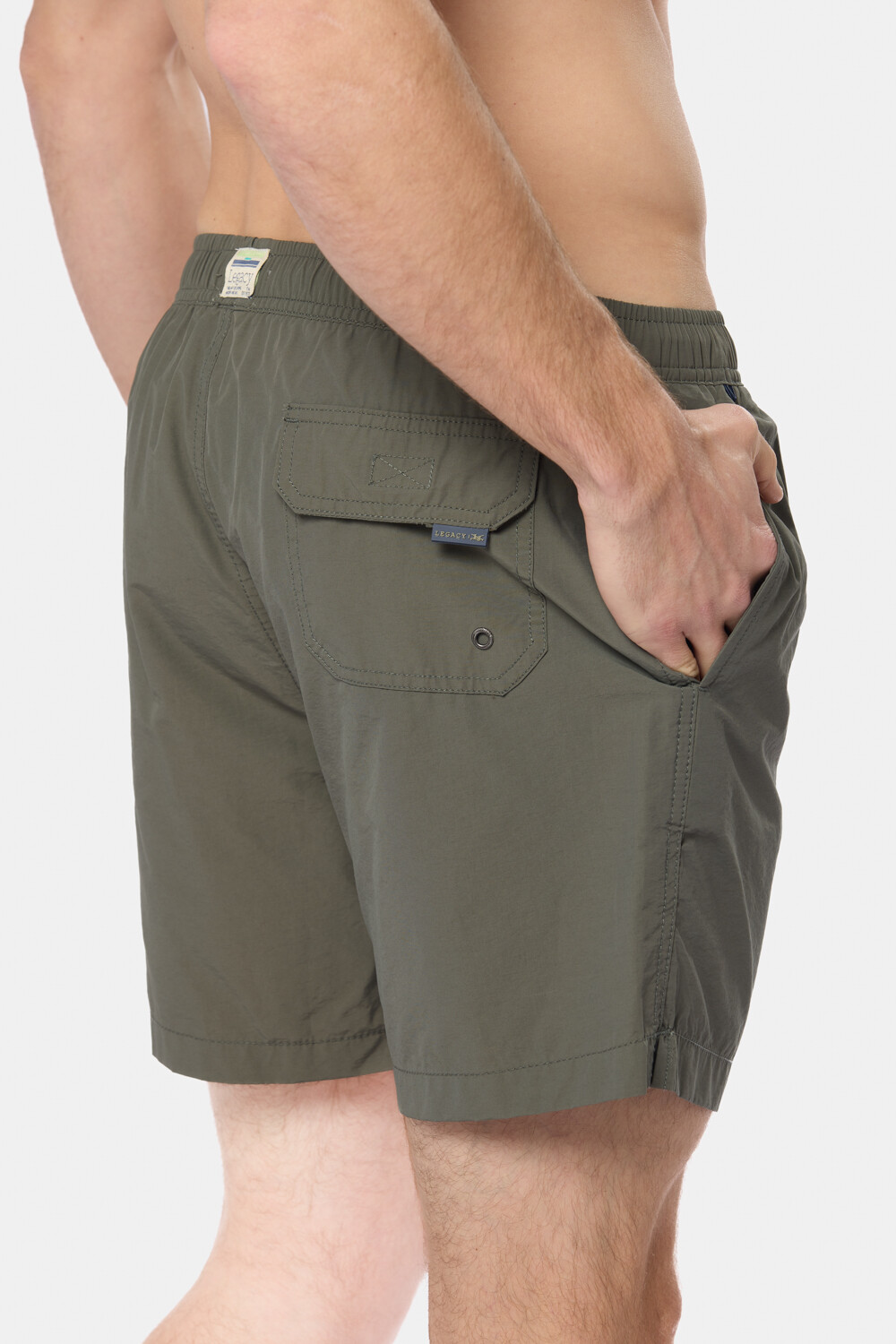 SHORT DE BAÑO LISO Verde Oscuro