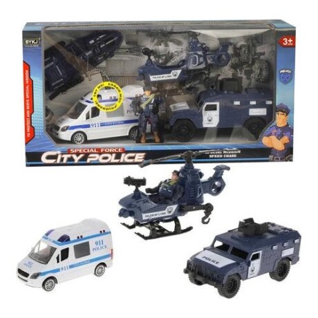 Set de Juego Policías al rescate con luces y sonidos Azul