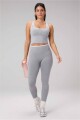 Top Seamless Built-In Bra Mujer Classic Grey Heather/Classic White