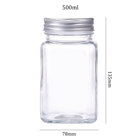 Frasco de vidrio tapa de metal 500ml Frasco De Vidrio Tapa De Metal 500ml