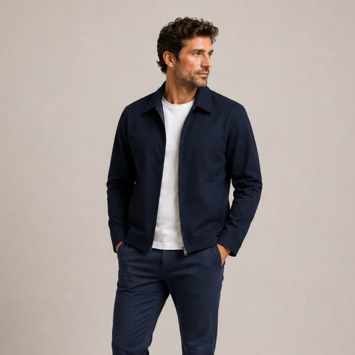 Chaqueta de gabardina - Azul 