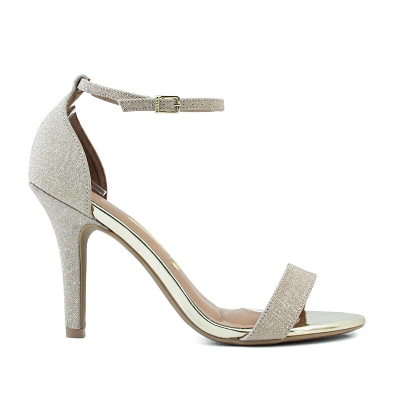 Sandalias Vizzano Taco Alto con Brillo de Mujer - 6249.452-26594 Dorado