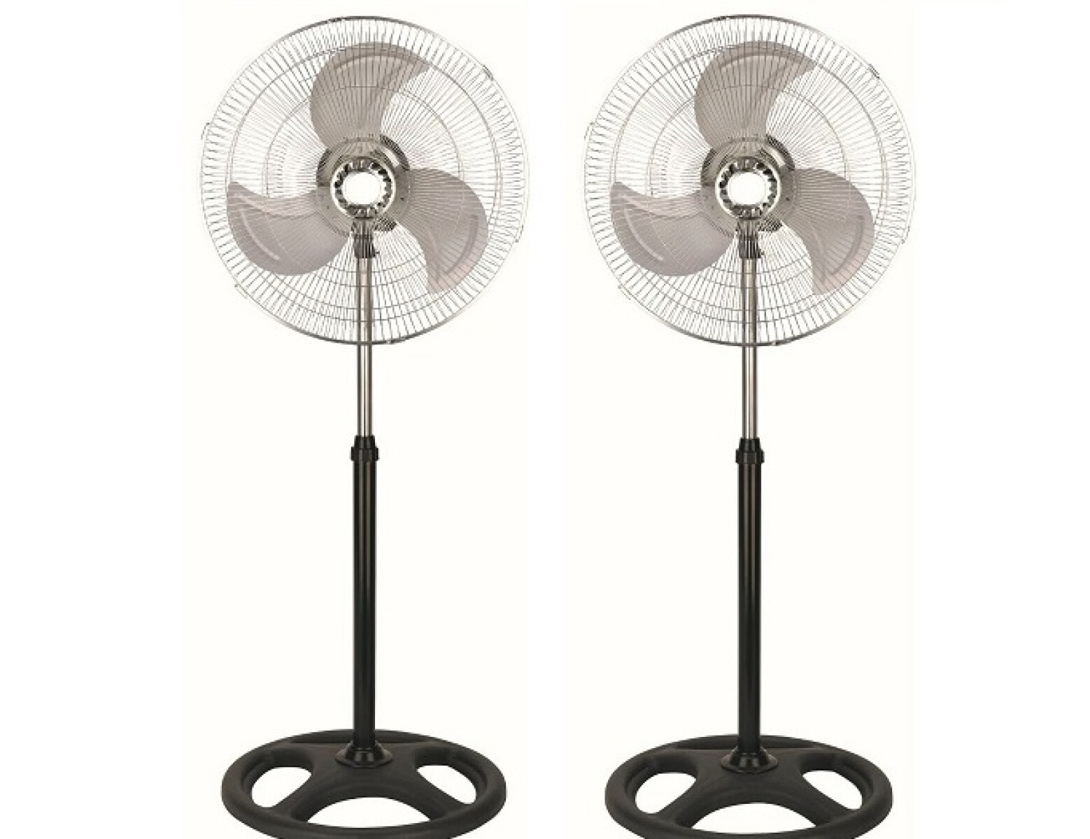 Pack X 2 Ventiladores Industrial Con Pedestal Pie 3 Velocidades 