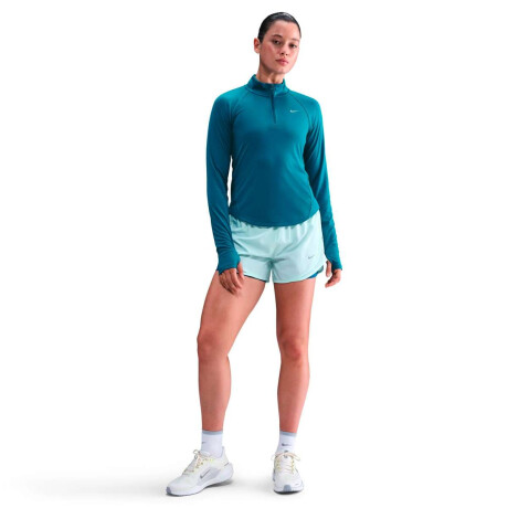 Remera Nike Tempo Swoosh Run Dri-Fit 1/4-Zip Running Top de Mujer verde