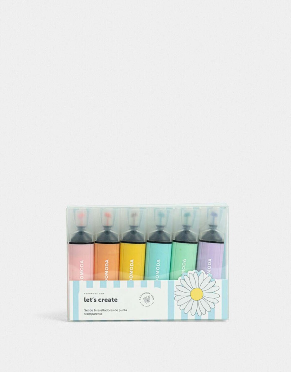 Set De Resaltadores - Combinacion Multicolor 