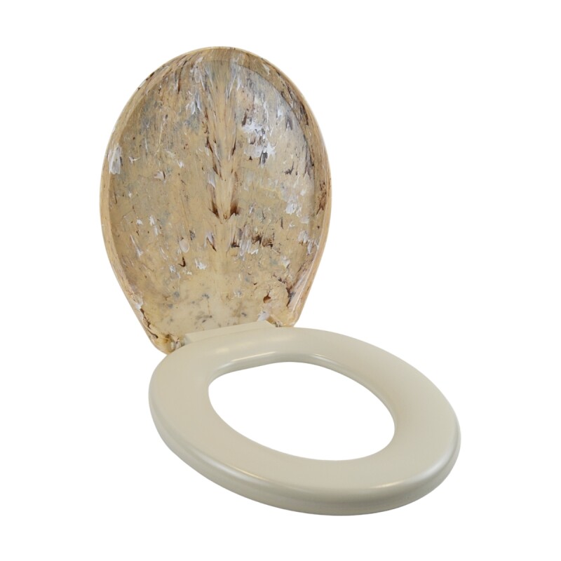 Asiento de inodoro acolchonado Universal Atlas MARMOL BEIGE