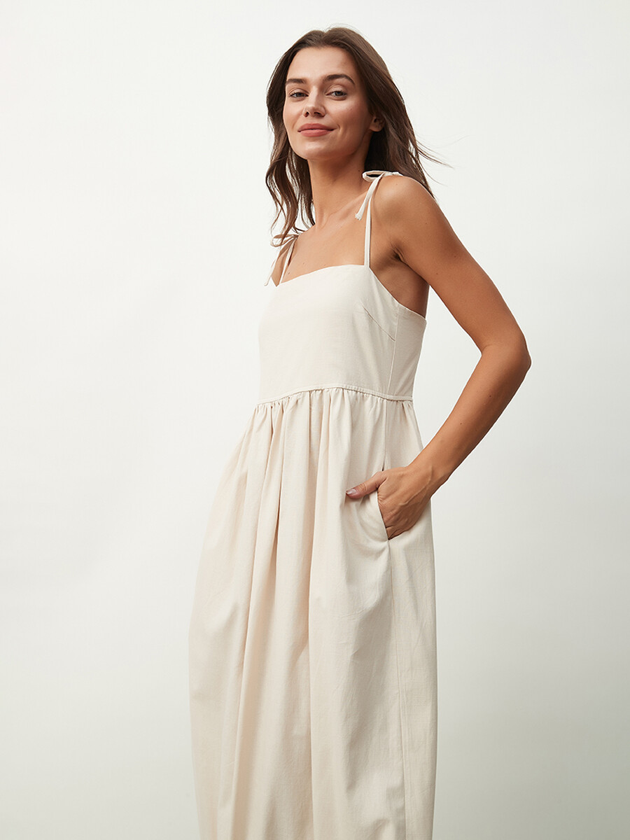 VESTIDO VENECIA - BEIGE CLARO 