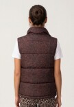 chaleco Print Puffer Bordo