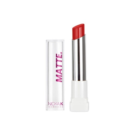 Labial matte en barra Nicka K Tono 01 Rojo