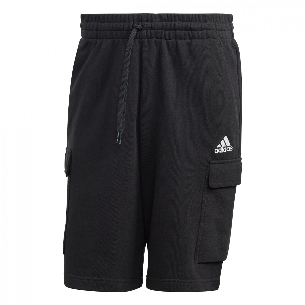 Pantalón Corto Essential French Terry Cargo de Hombre - Negro 