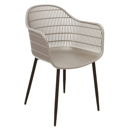 Kit x4 Silla Sydney Beige Patas de Metal