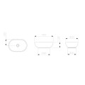 BACHA DE APOYO OVAL MODELO BASIC R3 COLOR BLANCO Bacha De Apoyo Oval Modelo Basic R3 Color Blanco