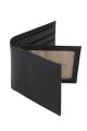 Billetera de cuero volante interior Negro