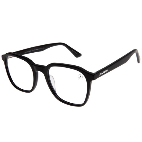 Lentes De Vista Grau Cuadrado De Acetato Negro/Negro