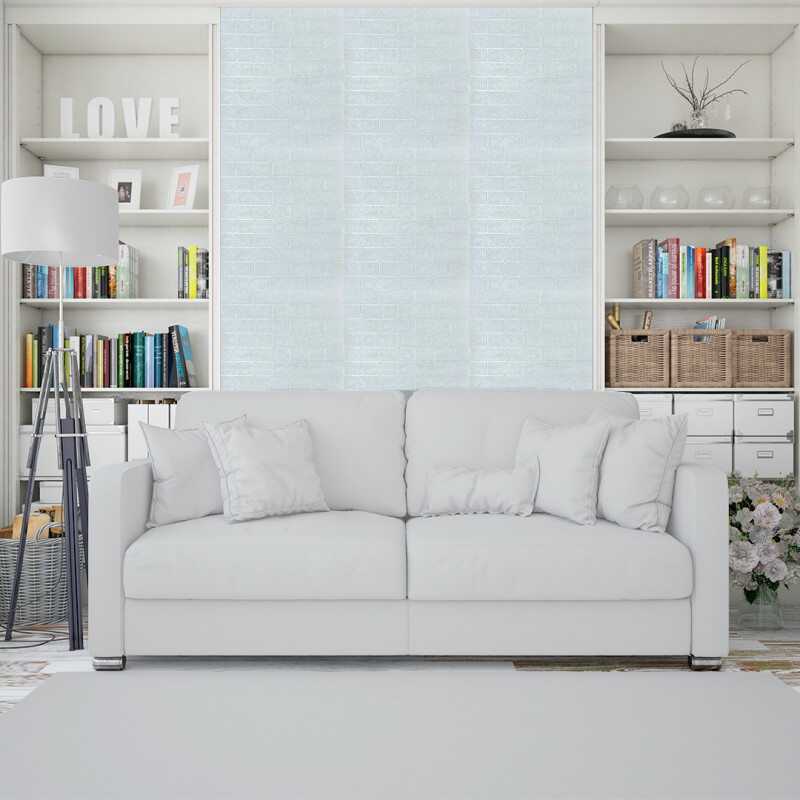 Placa Revestimiento de Pared Autoadhesiva Ladrillo Blanco X1
