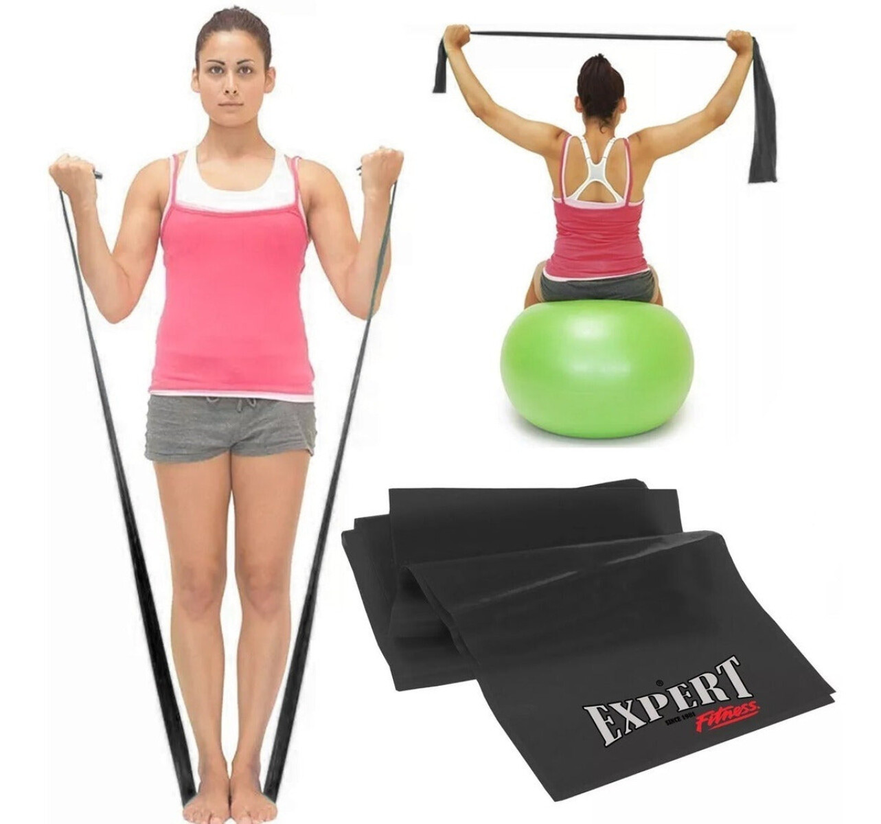 Banda Elástica 100% Latex Theraband Yoga Int Alta - Multicolor 