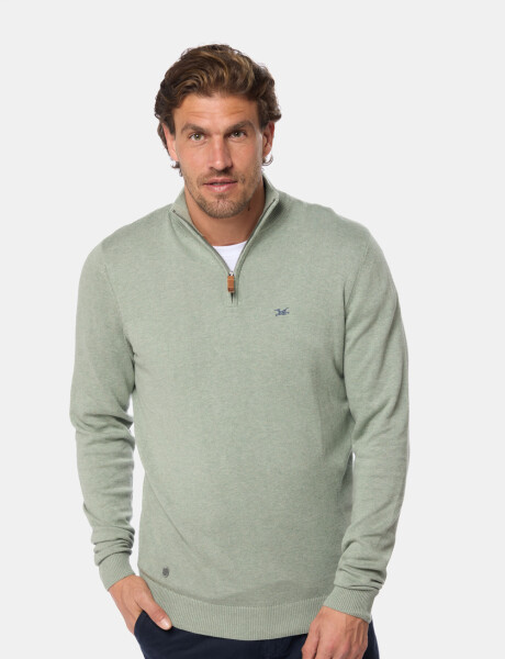 BUZO TEJIDO DE ALGODÓN Pistacho