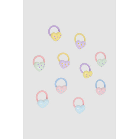 Set de gomitas corazon para el pelo Surtidos