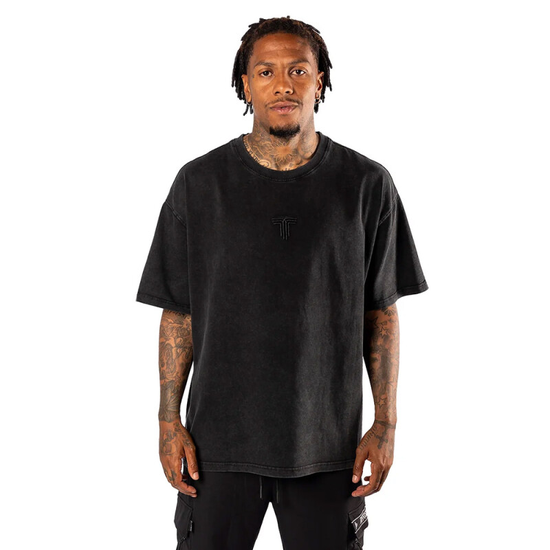 Remera Unisex Tiffosi Stone Wash Negro