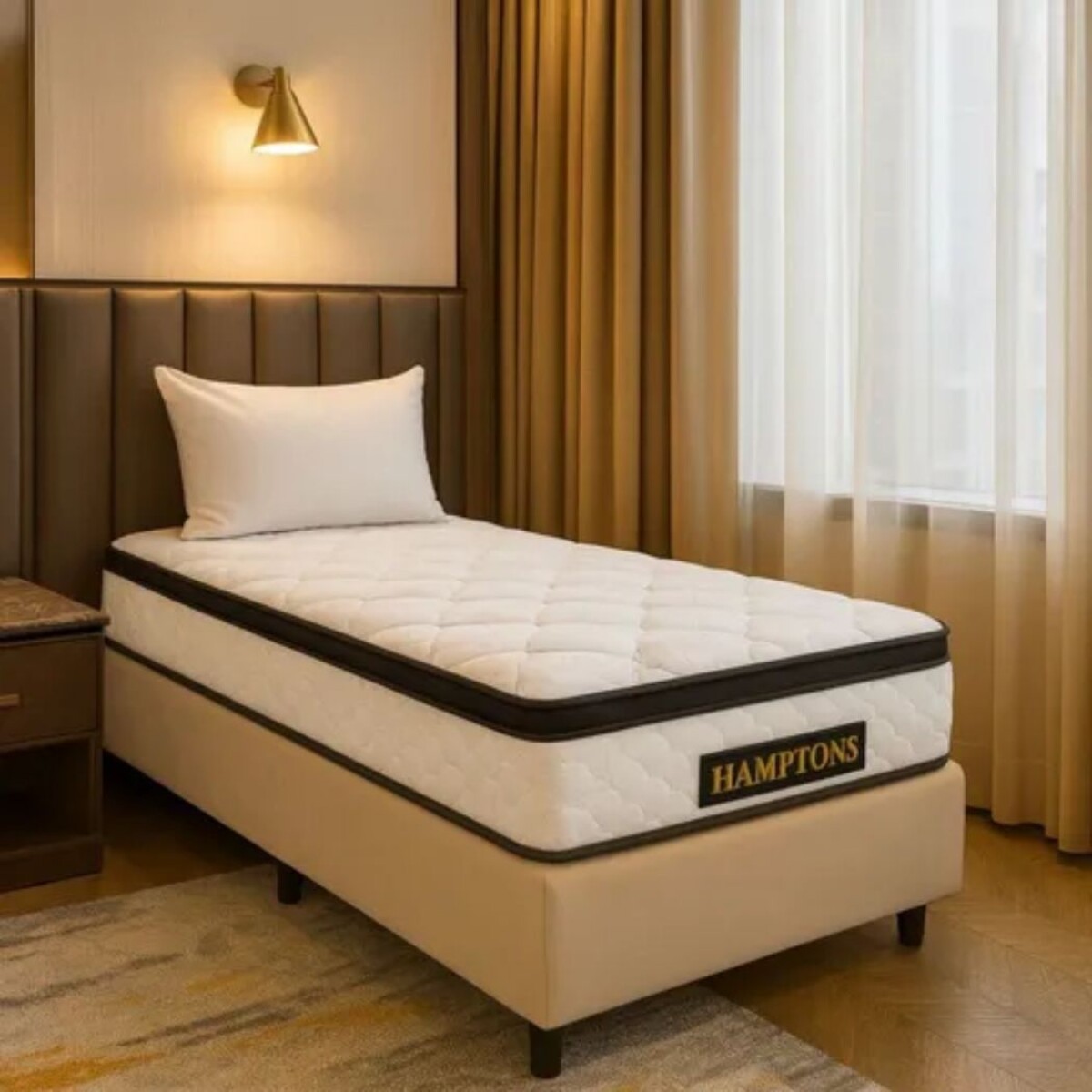 Sommier 1 Plaza THM Mercury 90X190 - Beige 