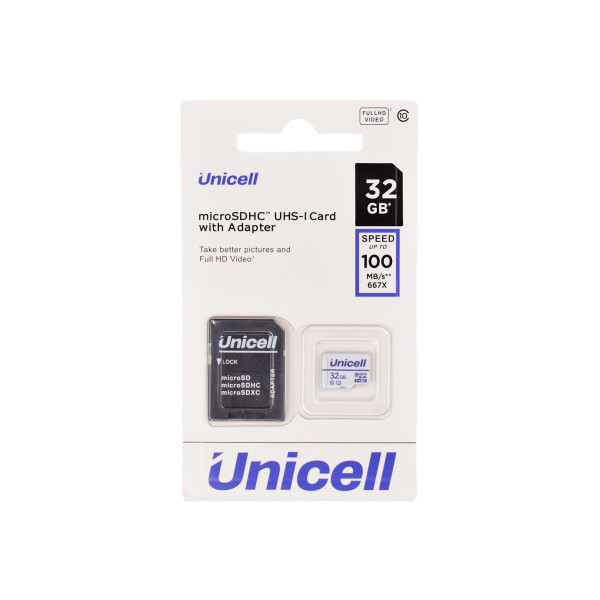 Tarjeta de memoria microSDHC Unicell 32GB Tarjeta De Memoria Microsdhc Unicell 32gb