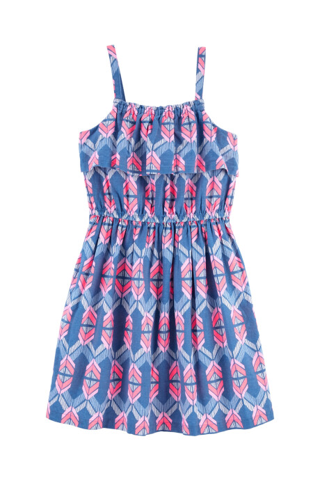Vestido de lino con tirantes Sin color