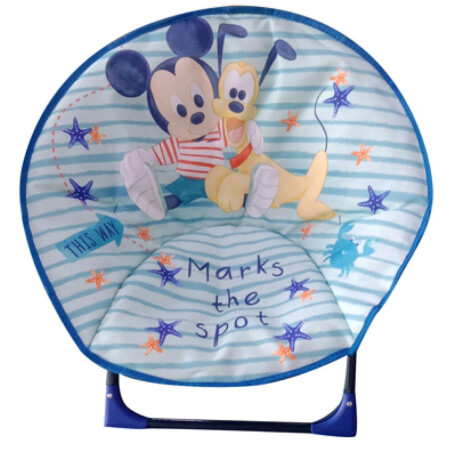 Silla Honguito Mickey Plegable con Broche Seguridad Celeste