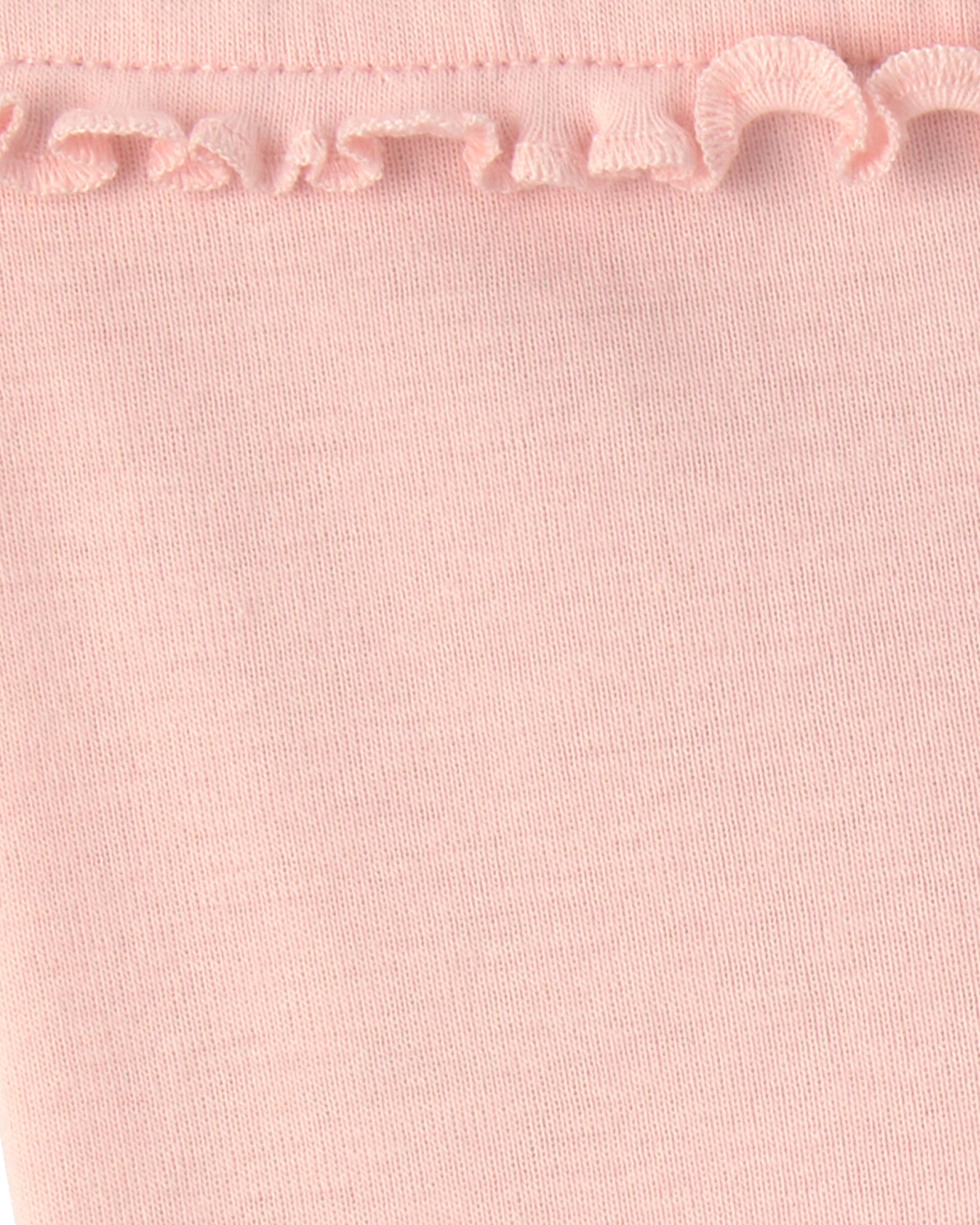 Pack dos pantalones de algodón, con volado, rosados Sin color