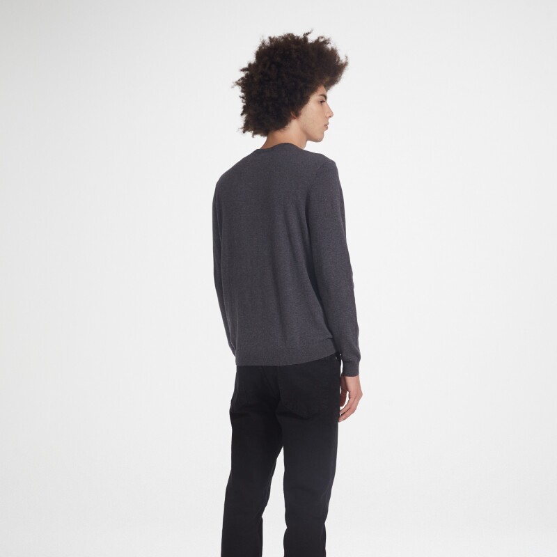 BLUSAO MASCULINO ADULTO (SWEATER) PRETO MESCLA
