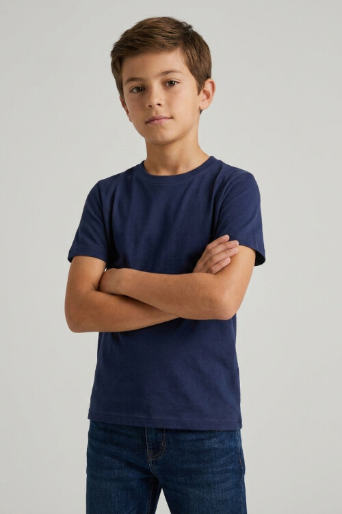 Remera cuello redondo ICONIC 150 - UNISEX AZUL MARINO