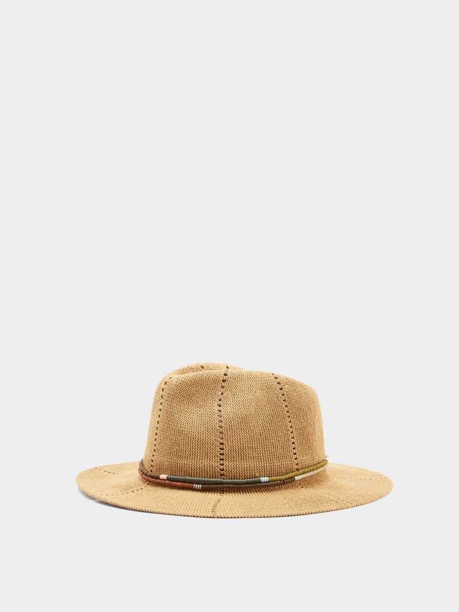 Sombrero De Punto Con Detalle De Cuentas multicolor