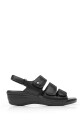 Sandalia Casual Flexi Con 100% Piel Para Mujer Negro