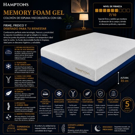 Colchon 2 plazas THM Memory Foam Colchon 2 plazas THM Memory Foam