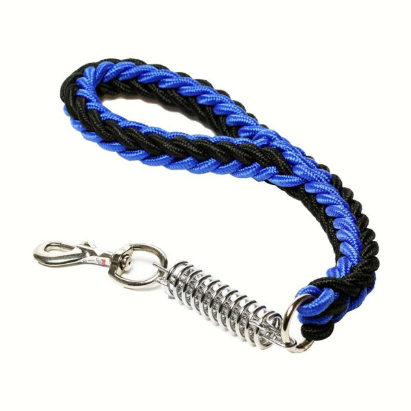 Correa Trenzada Reforzada Resorte Mosqueton Anti Tiron Perro Variante Color Azul