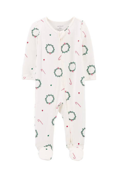 Pijama uno pieza de viscosa Ecovero, con pie, diseño Navidad, línea Purelysoft Pijama uno pieza de viscosa Ecovero, con pie, diseño Navidad, línea Purelysoft