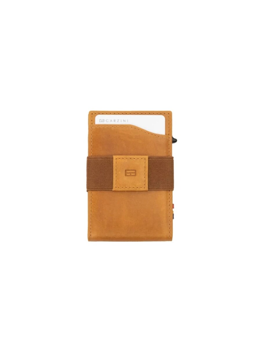 METALCARD H.SLIM ID WIND. WALLET - BRUSHED COGNAC 