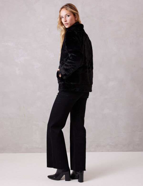 Chaqueta Faux Fur NEGRO