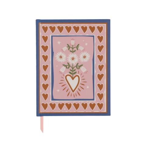 Cuaderno tapa dura rayado 15 x 19,5cm Hearts