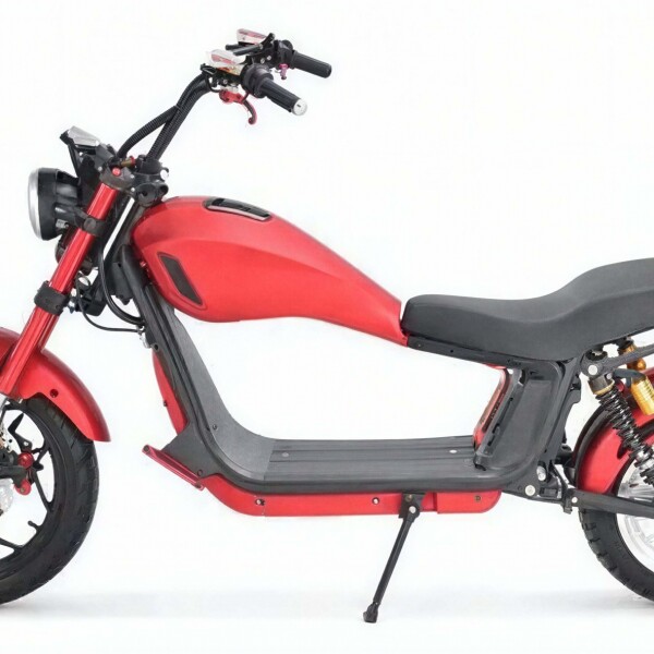 Moto Electrica Gogreen Bobber 2000W 20Ah Aluminio 55 Km/h Color Rojo