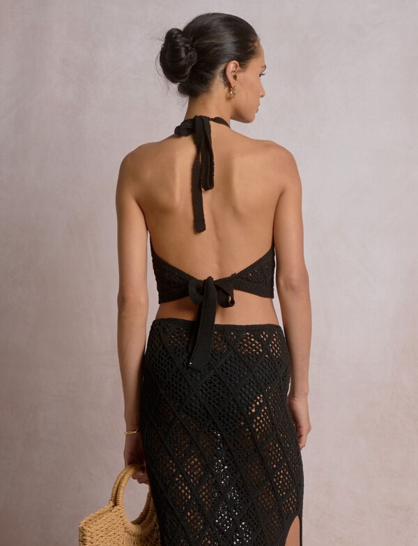 Top Crochet NEGRO
