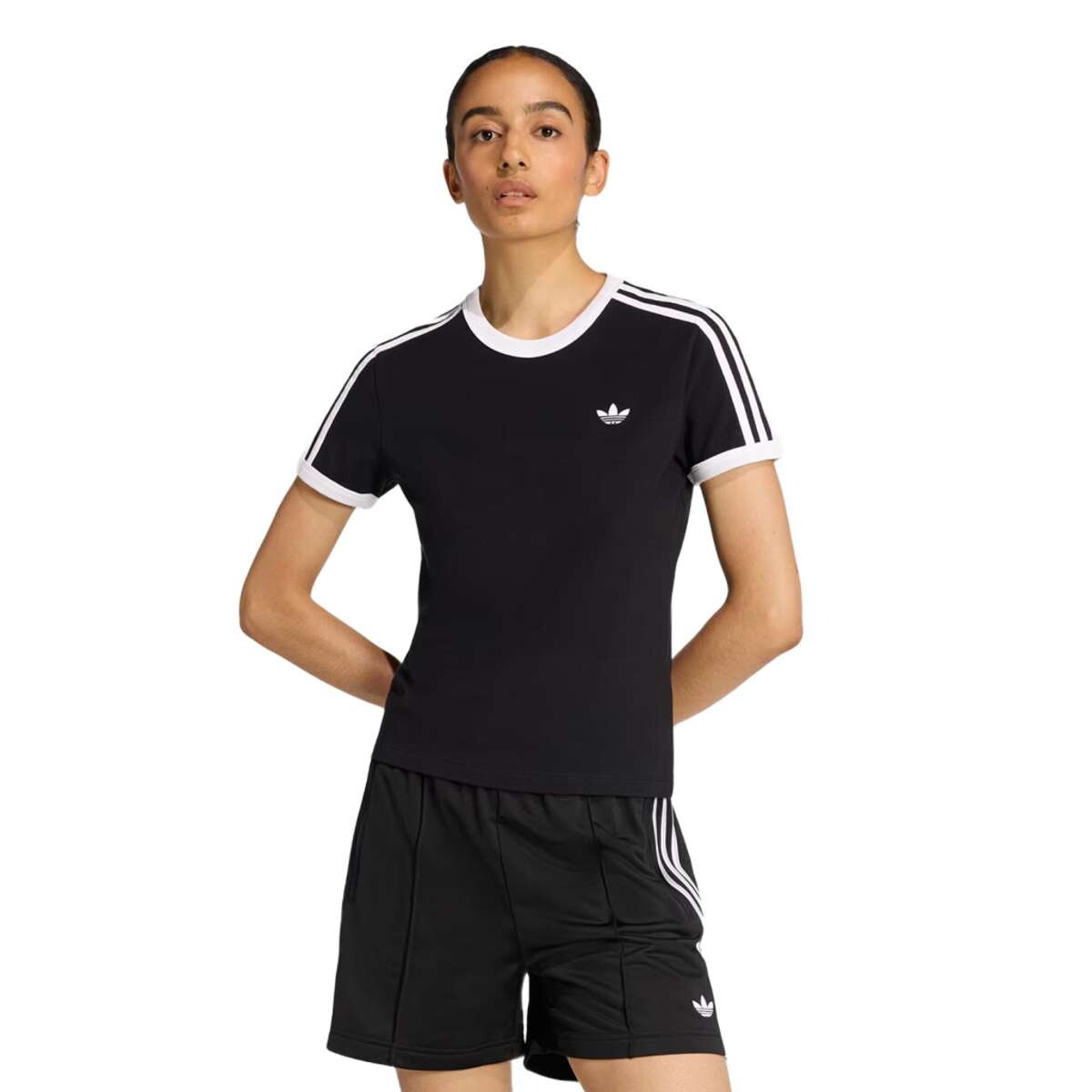Remera Adidas 3S Tee Slim - Negro 