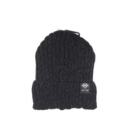 Gorro tejido morley con forro Color negro