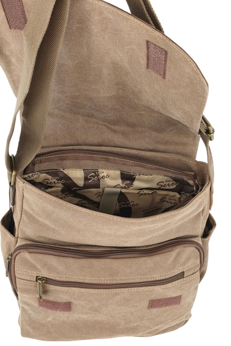 Morral clásico de lona Marrón