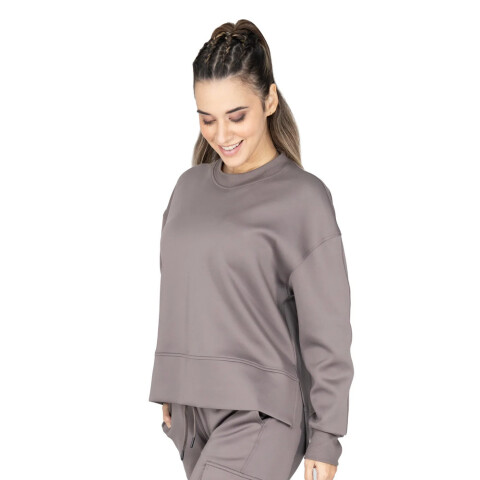 SWEATSHIRT FEM POLY/SPX EVERLAST SCUBA BR W6 BROWN