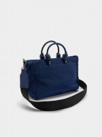 Bolso Tote De Nylon Con Colgante S azul-marino
