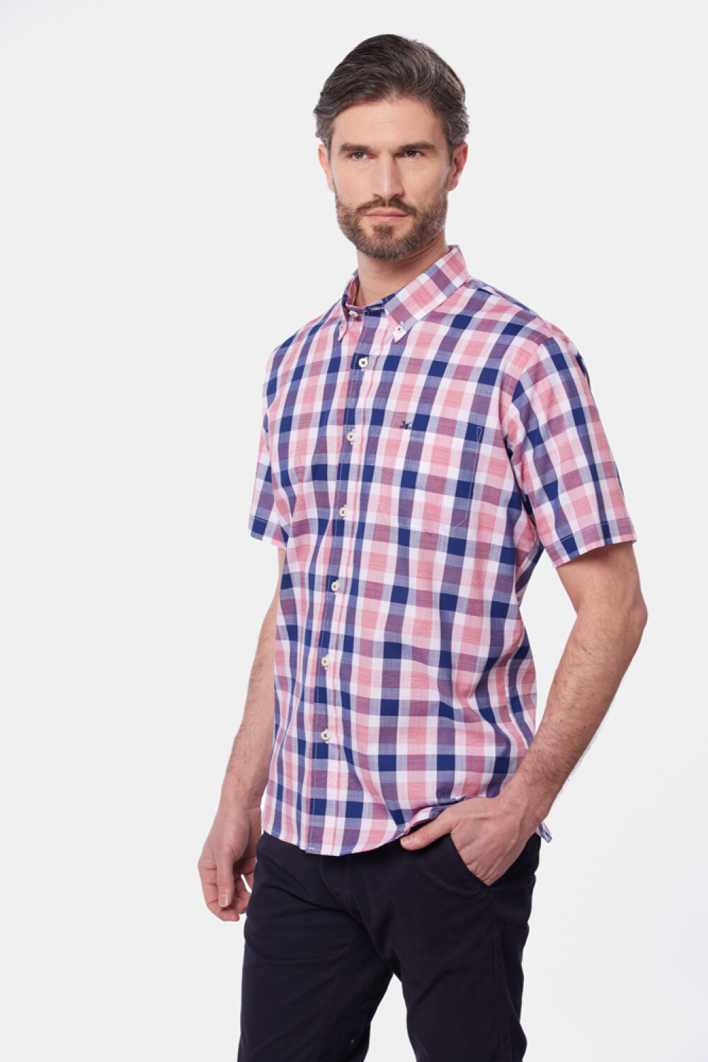 CAMISA A CUADROS Azul