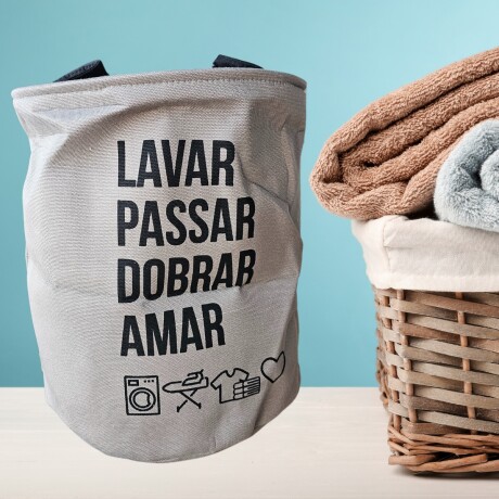 Bolsa Cesta Organizadora Plegable para Lavandería Hogar Beige