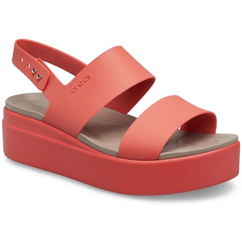 Sandalias Crocs Brooklyn Low Wedge Rojo