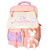 Mochila Kawaii Escolar Infantil Diseño Peluche Conejito Color Violeta
