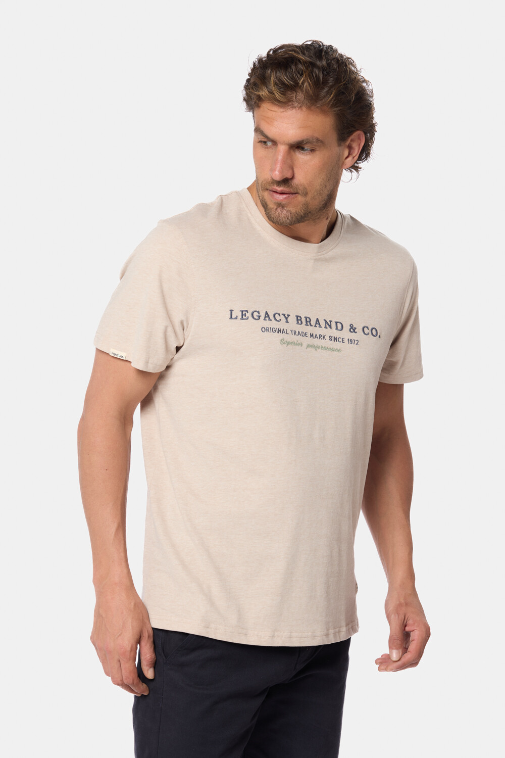 REMERA BORDADA Beige